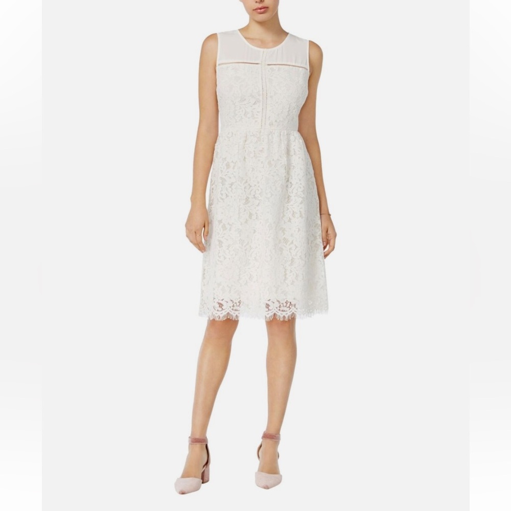 White lace Maison Jules “Munich” dress